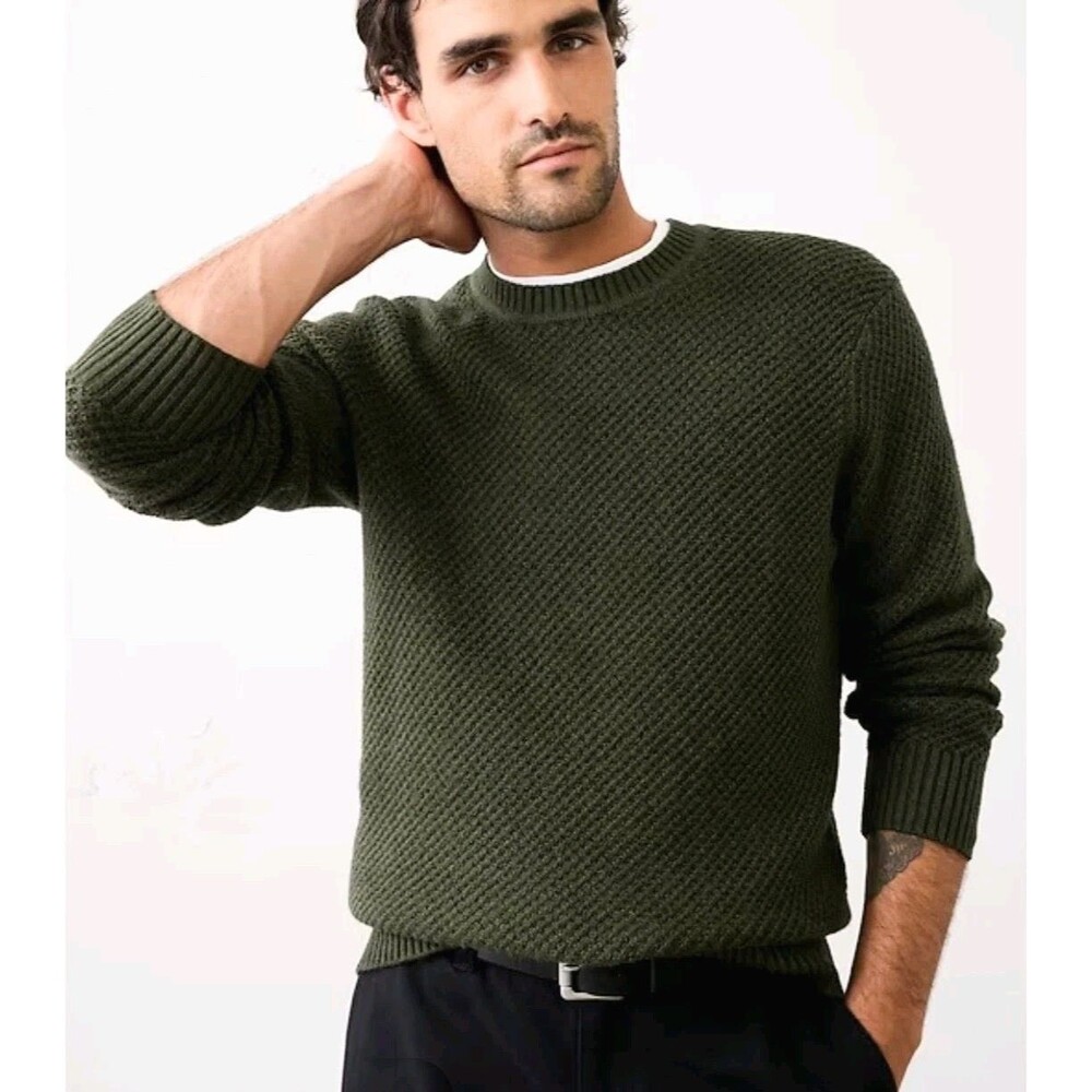 NWT Banana Republic Size M Cozy Textured Sweater Crew Neck Cotton Blend